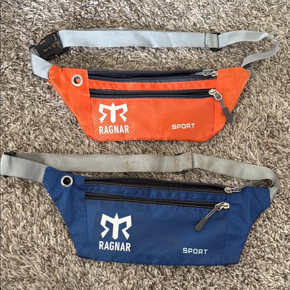 Women's Sport Belt Bag - Orange and Blue - Picture 1 of 6